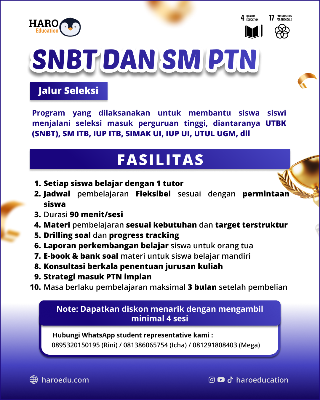 Les Privat Persiapan Masuk PTN (SNBT & SM PTN)
